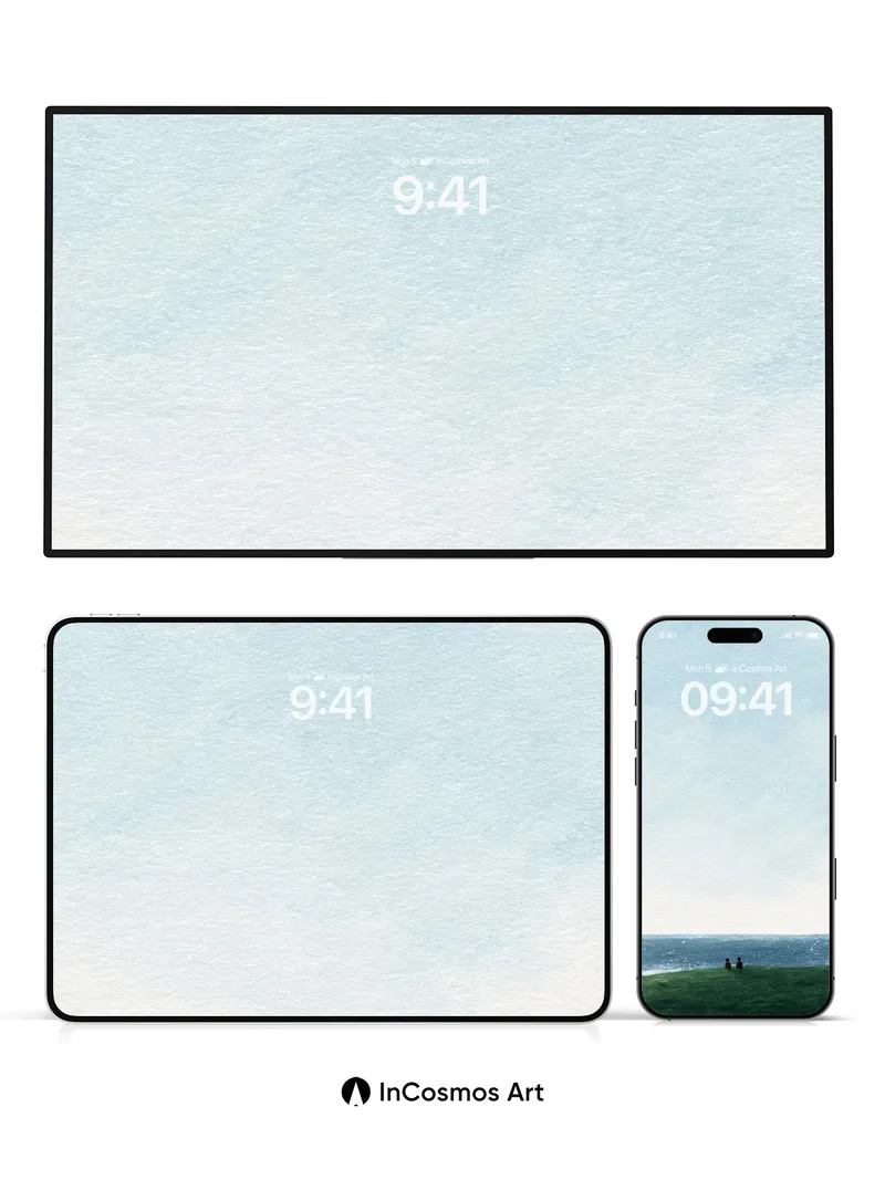 Serenity Horizon Wallpaper with Silent Figures