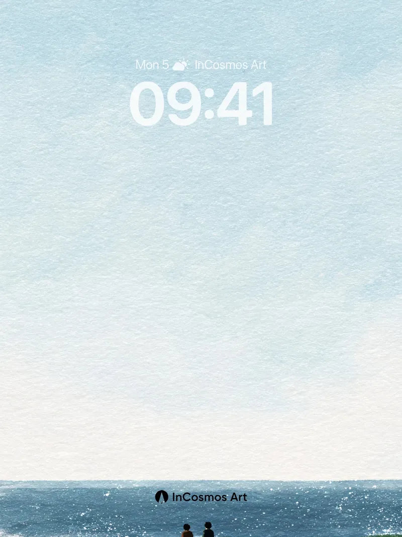 Serenity Horizon Wallpaper with Silent Figures