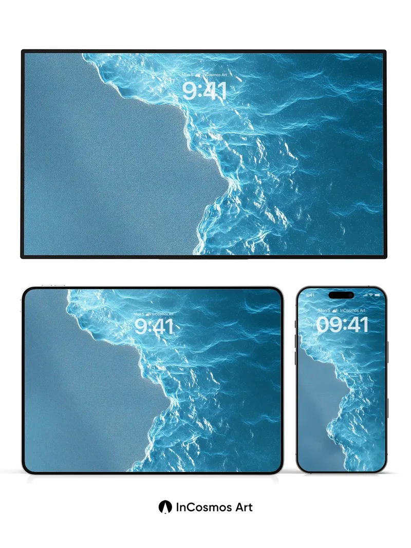 Serenity Edge Wallpaper with Liquid Light