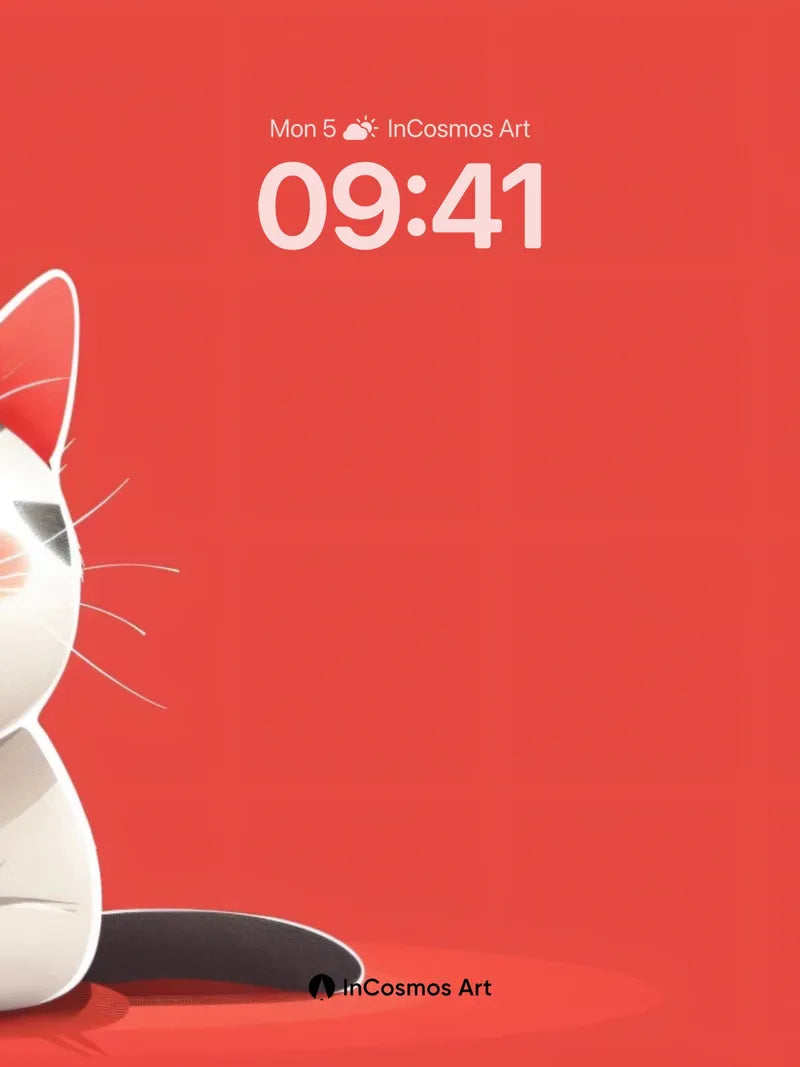 Blushing Whisker Wallpaper with Soft Red Hush