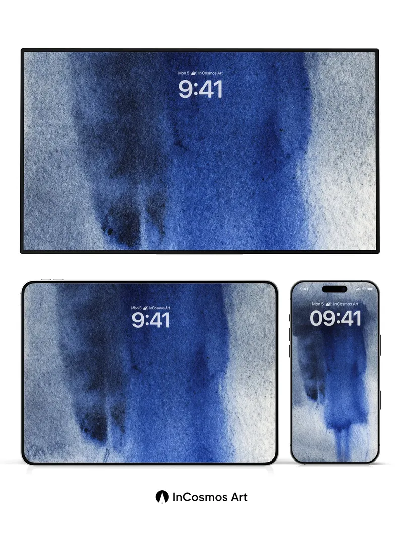 Mysterious Indigo Wallpaper with Ethereal Veil