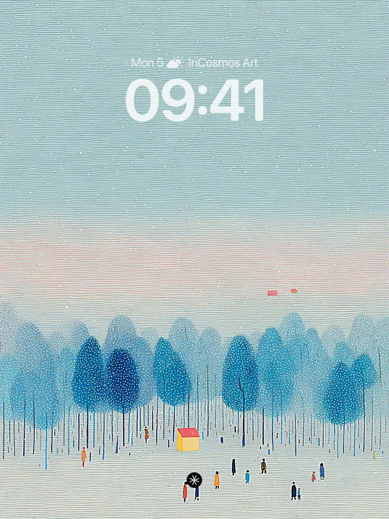 Serene Winter Forest Wallpaper wallpaper for iPhone, iPad & Mac