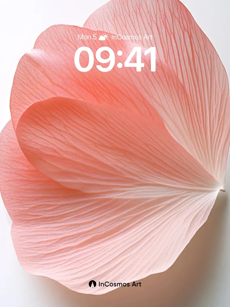 Soft Petal Hush Wallpaper with Veined Light