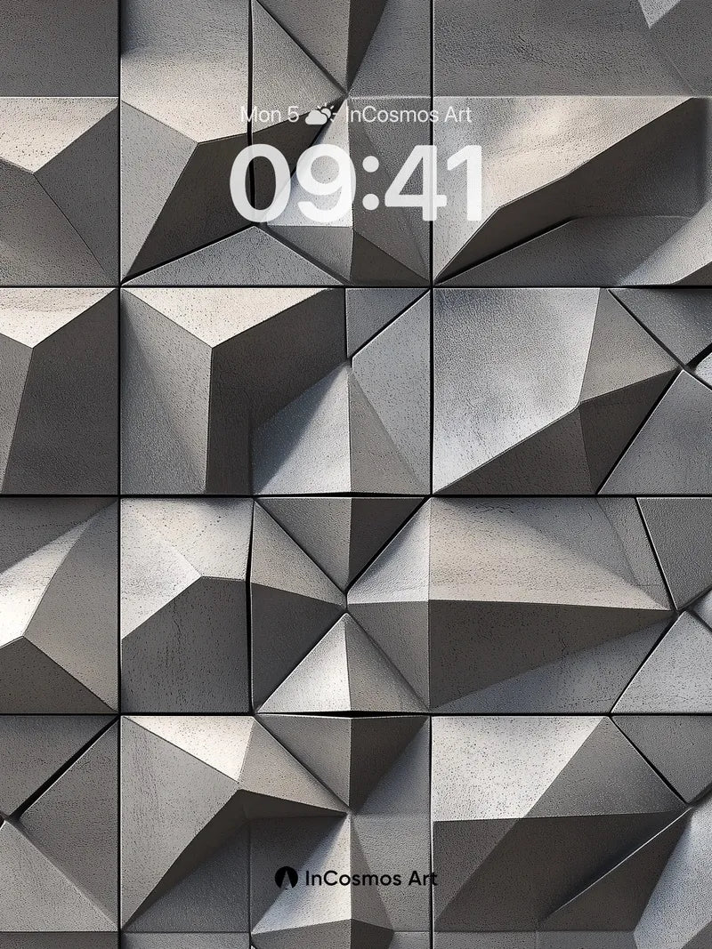 Futurist Geometry Wallpaper with Shifting Light