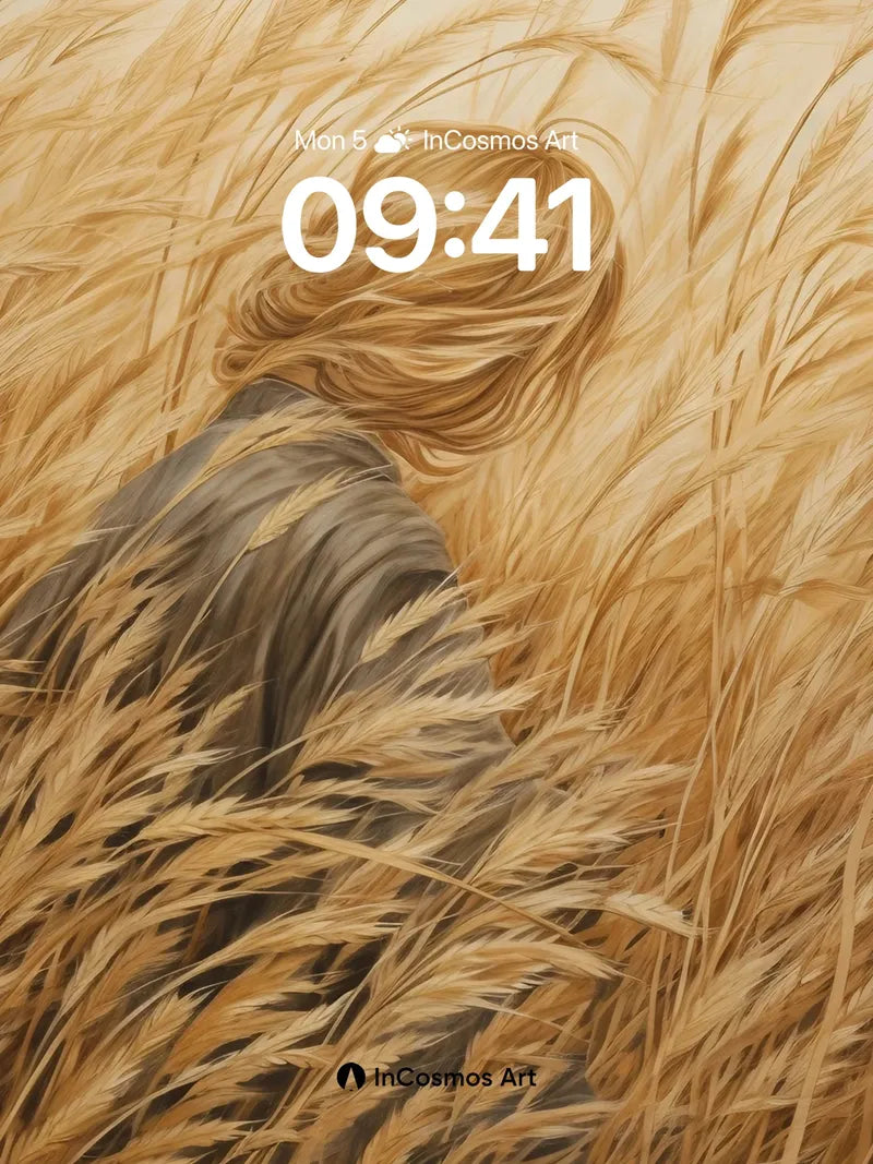 Golden Hush Wallpaper with Whispering Wheat wallpaper for iPhone, iPad & Mac