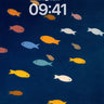 Deep Blue School Fish School Background Art