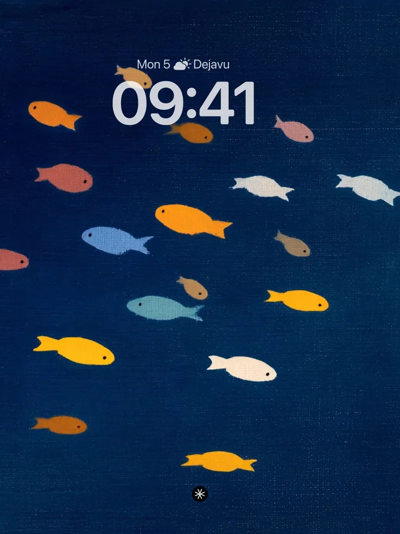 Deep Blue School Fish School Background Art