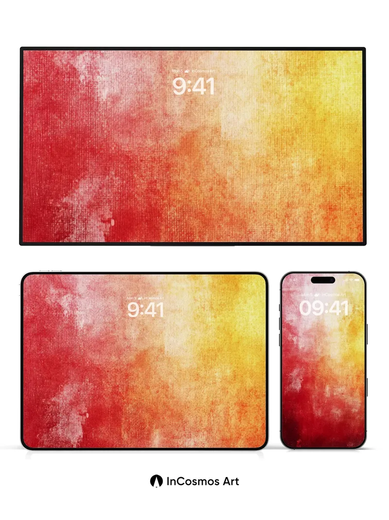 Crimson Hush Wallpaper with Golden Fade