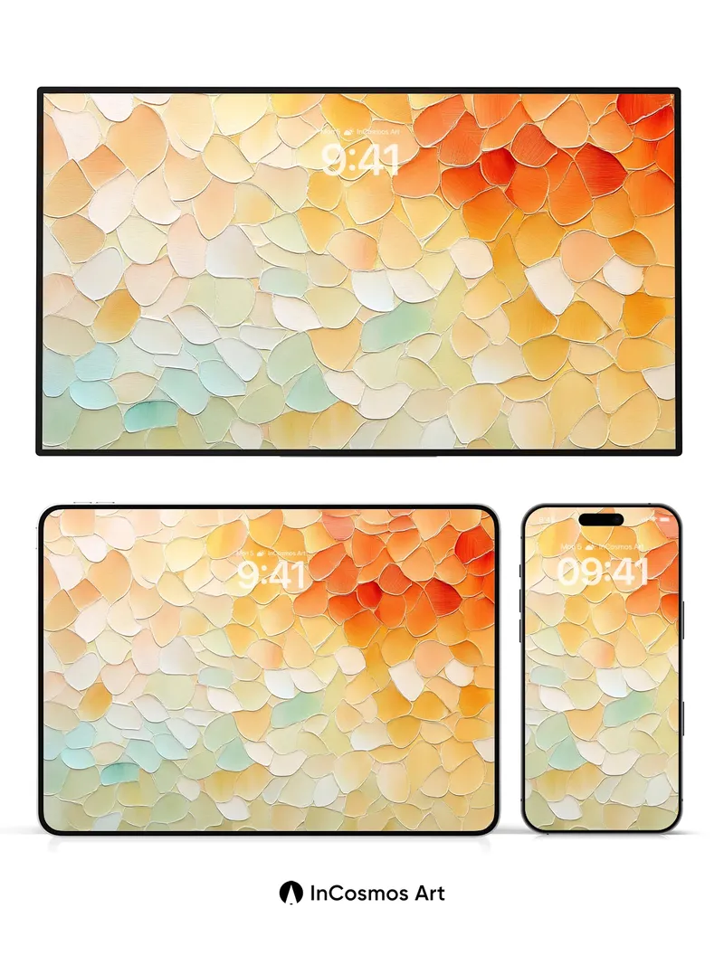 Warm Hues Scale Wallpaper with Liquid Light