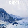 Serenity Shore Wallpaper with Mist-Weaved Cliffs wallpaper for iPhone, iPad & Mac