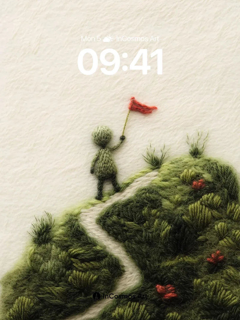 Whispering Summit Wallpaper with Threaded Path