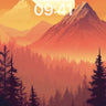 Crimson Horizon Wallpaper with Sunlit Peaks wallpaper for iPhone, iPad & Mac
