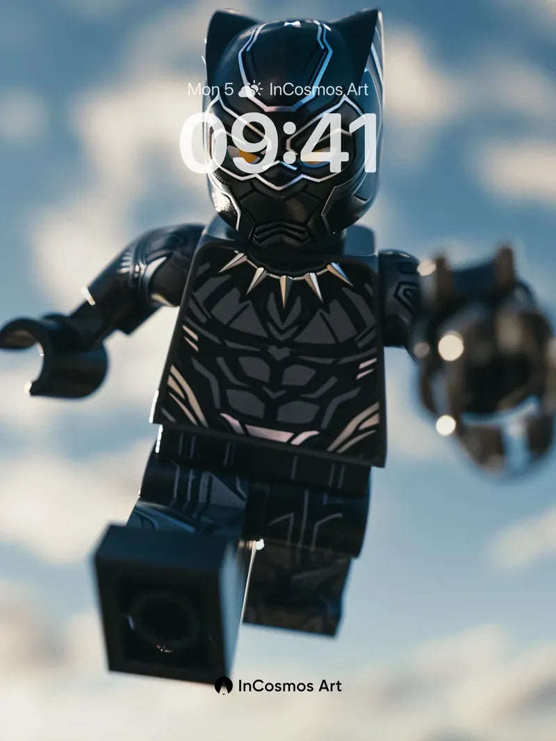 Futurist Panther Wallpaper with Floating Power