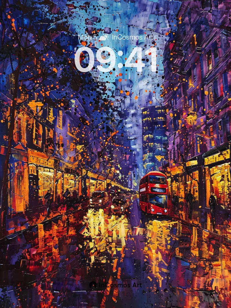 Neon Reverie Wallpaper with Rain-Slicked Reflections