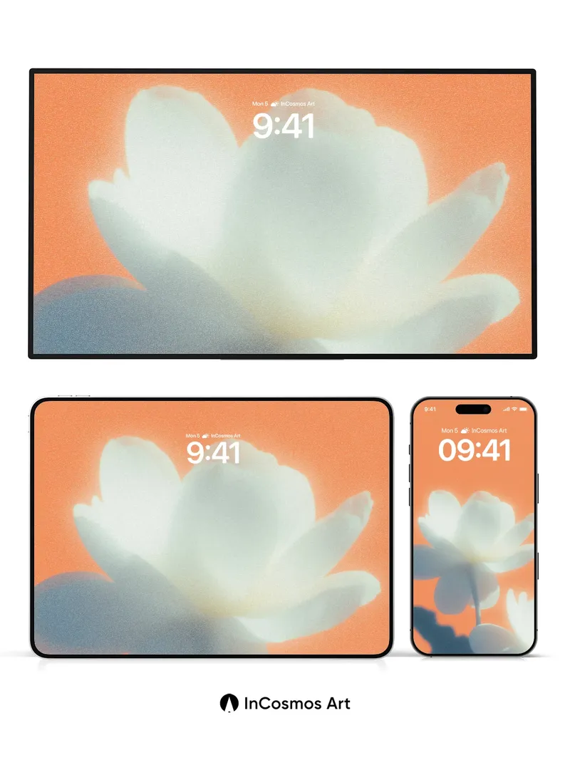 Serene Bloom Wallpaper with Soft Light Haze