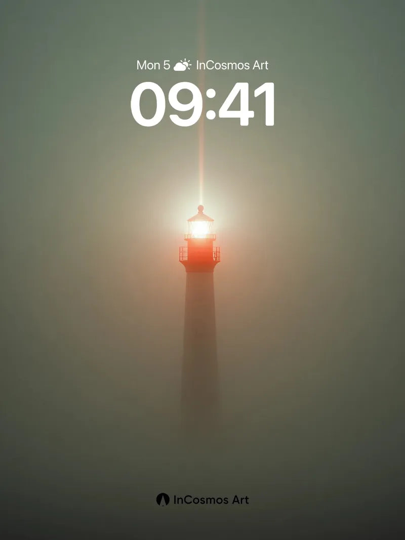 Fogbound Beacon Wallpaper with Ethereal Light