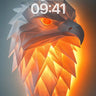 Fiery Origami Eagle Wallpaper with Glowing Feathers wallpaper for iPhone, iPad & Mac