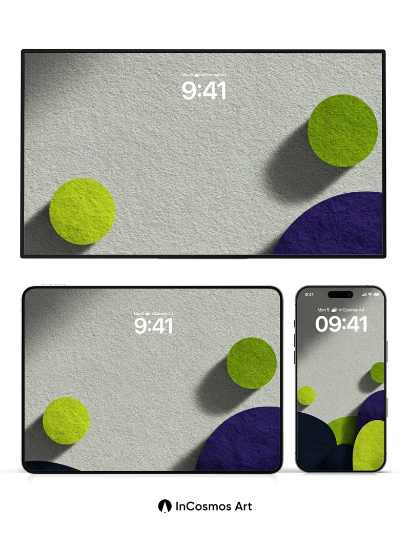 Shadow Play Wallpaper with Felt Circles