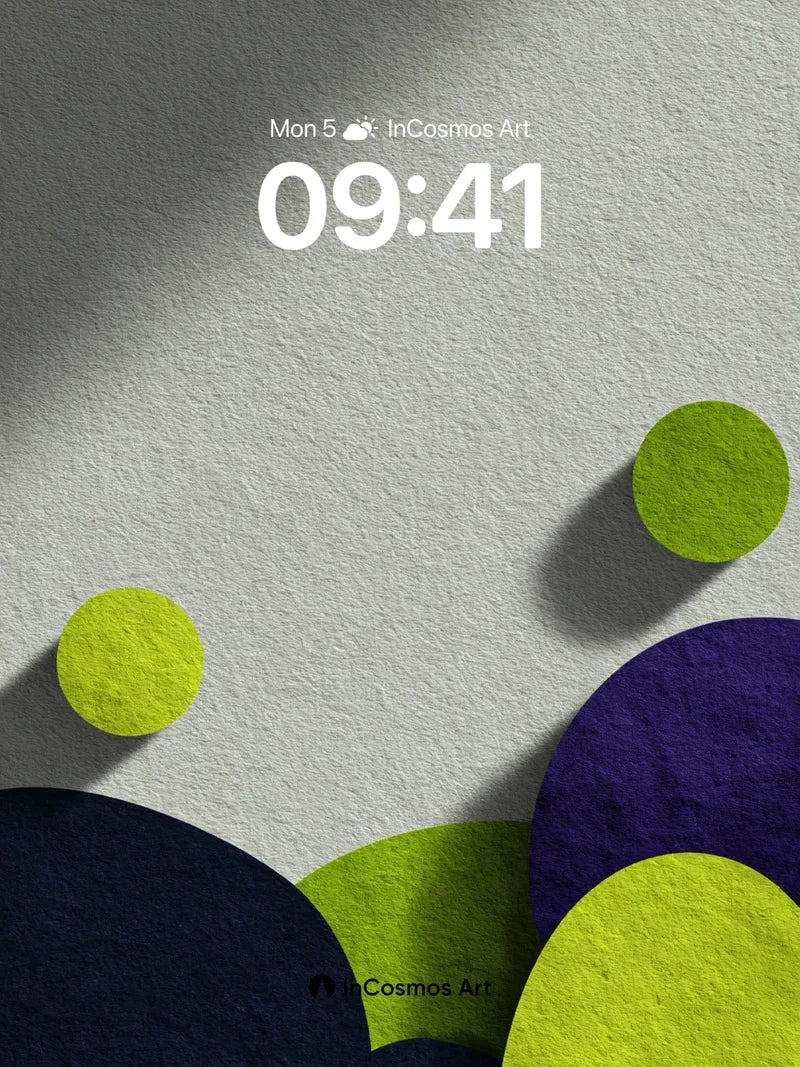 Shadow Play Wallpaper with Felt Circles