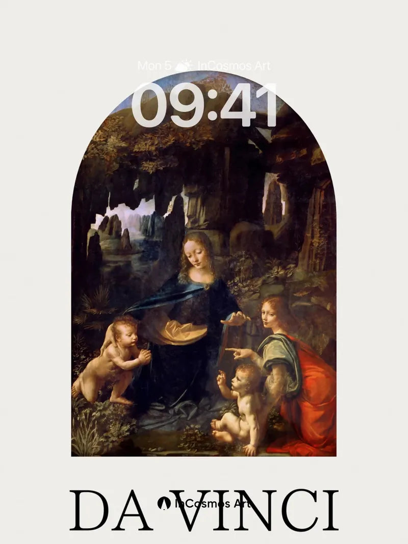 Mystic Light Wallpaper with Rock-Cradled Saints