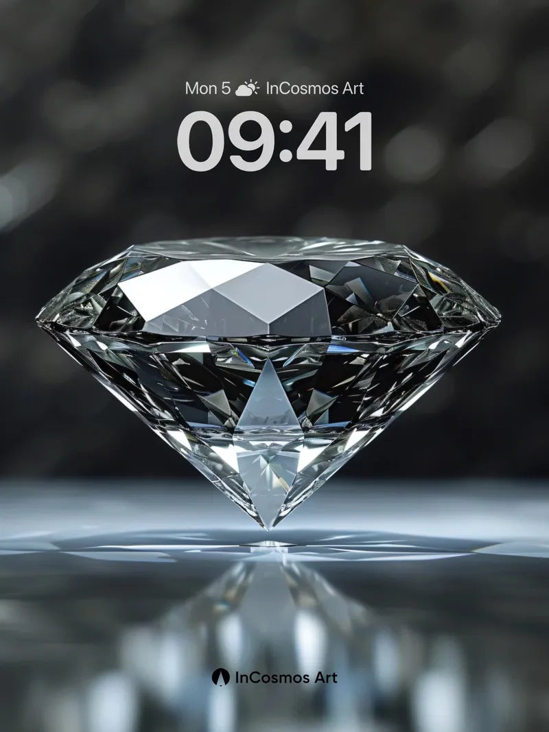 Crystal Echo Wallpaper with Liquid Reflection