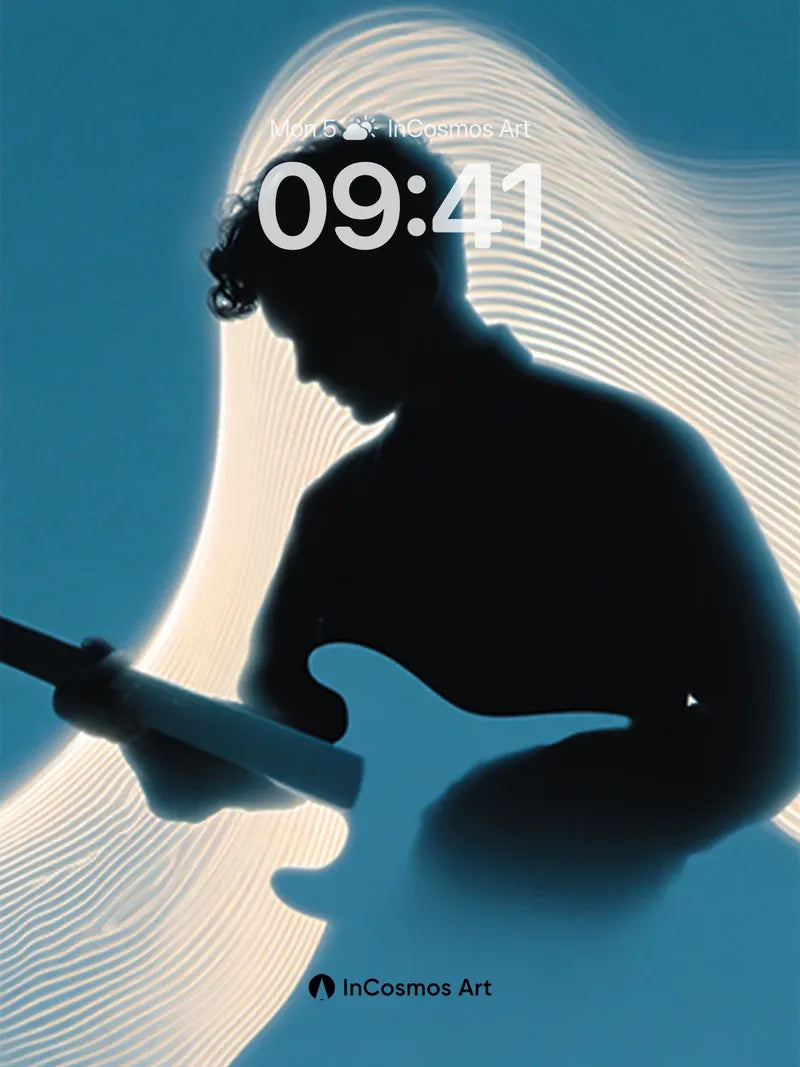 Silhouetted Reverie Wallpaper with Luminous Flow