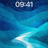 Serene Blue Depths Wallpaper with Shimmering Currents wallpaper for iPhone, iPad & Mac