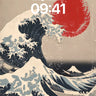 Crimson Tide Wallpaper with Hokusai Echo wallpaper for iPhone, iPad & Mac