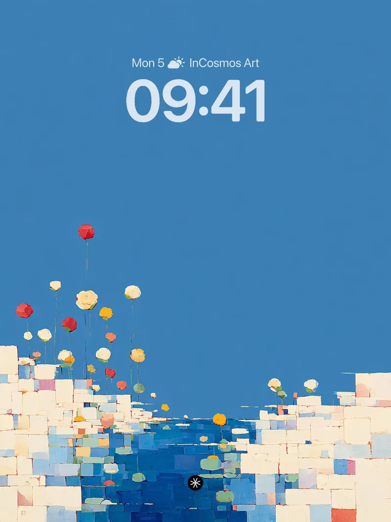 Abstract Geometric Shapes Wallpaper 4K for iPhone Lock Screen — digital wallpaper for iPhone, iPad and Mac