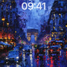 Nocturnal Paris Wallpaper with Rain-Reflective Streets wallpaper for iPhone, iPad & Mac