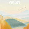 Autumn Hush Wallpaper with Whispering Birches wallpaper for iPhone, iPad & Mac