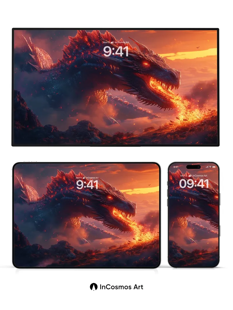 Emberclaw Dragon Wallpaper with Fiery Breath