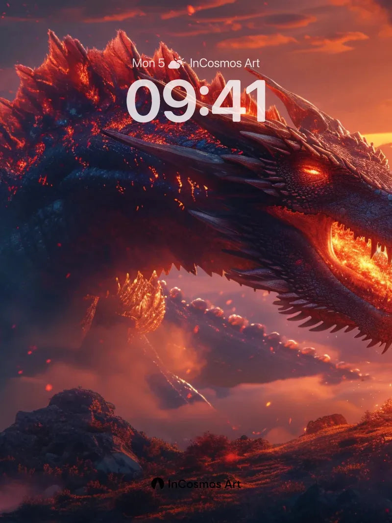 Emberclaw Dragon Wallpaper with Fiery Breath