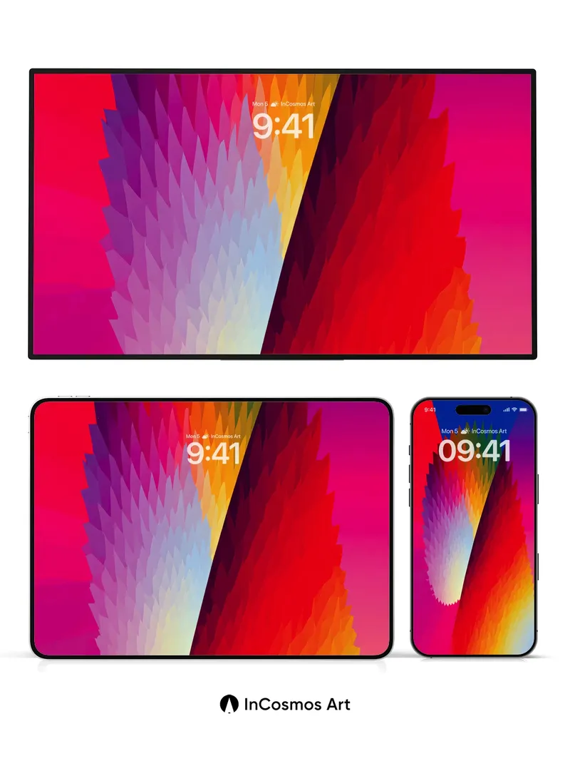 Prismatic Pulse Wallpaper with Jagged Light