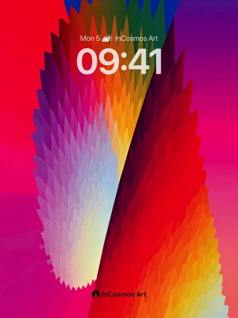 Prismatic Pulse Wallpaper with Jagged Light