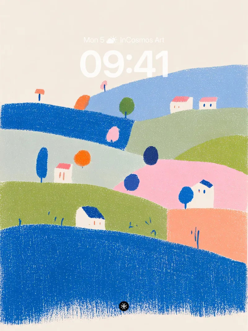 Pastel Rolling Hills Abstract Wallpaper wallpaper for iPhone, iPad & Mac