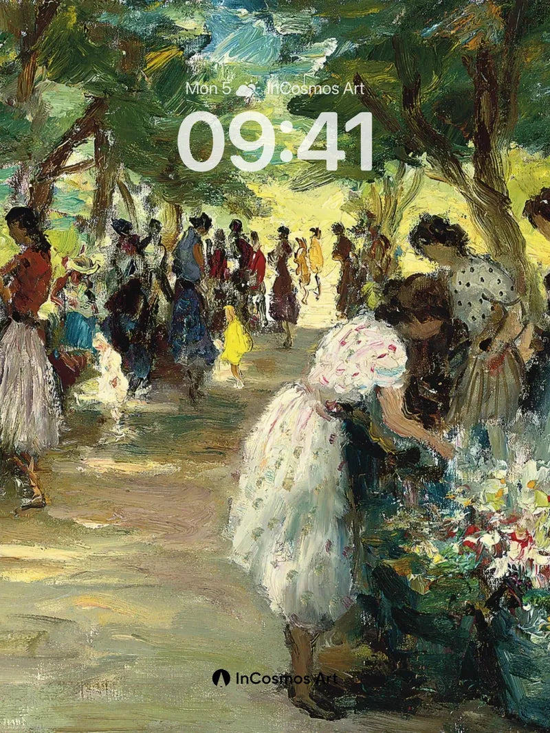 Sunlit Stroll Wallpaper with Dappled Light