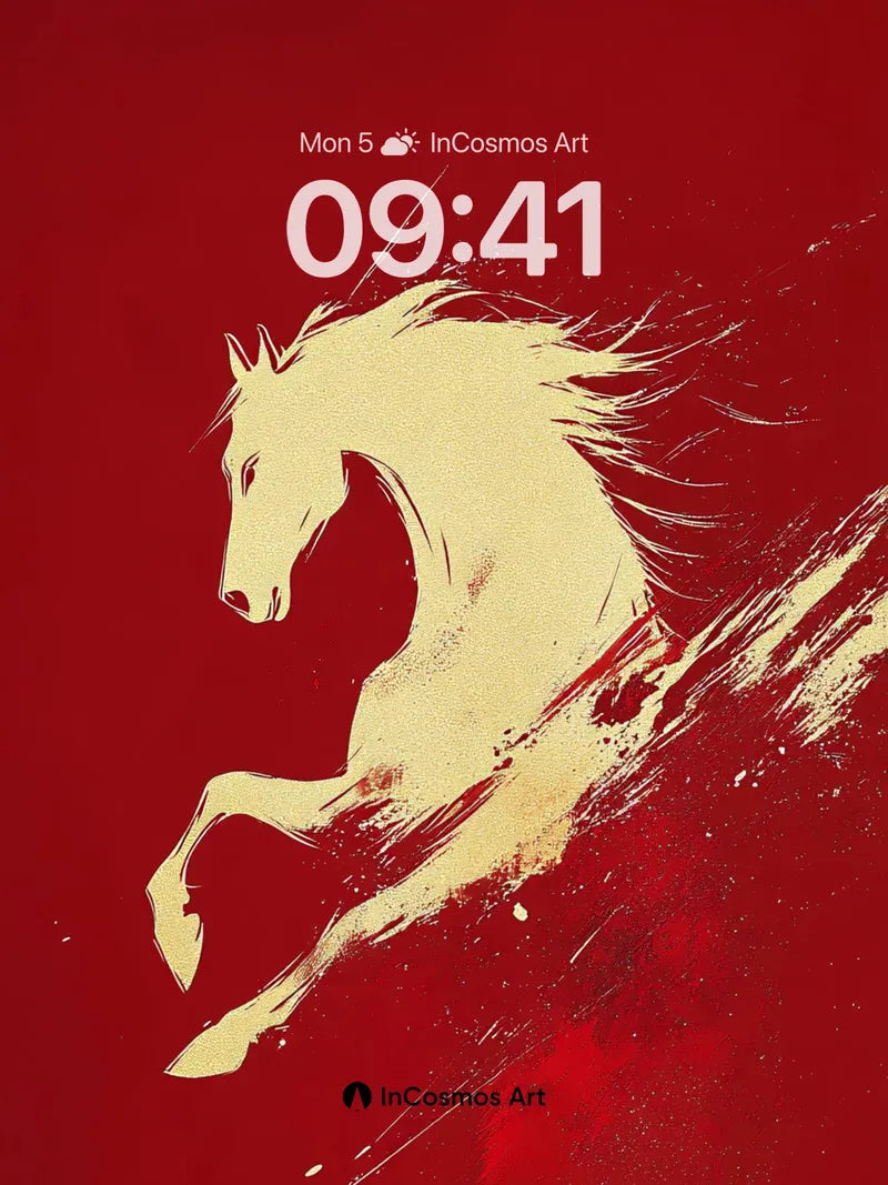 Golden Surge Wallpaper with Brushstroke Fury wallpaper for iPhone, iPad & Mac