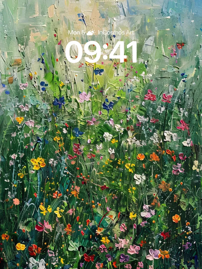 Whispering Meadow Wallpaper with Living Brushstrokes