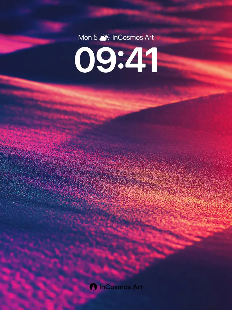 Luminous Dune Wallpaper with Cosmic Glow