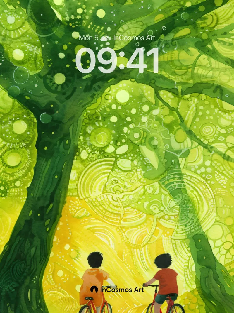 Whispering Canopy Wallpaper with Living Light