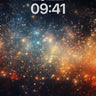 Cosmic Ember Wallpaper with Starlight Veil wallpaper for iPhone, iPad & Mac