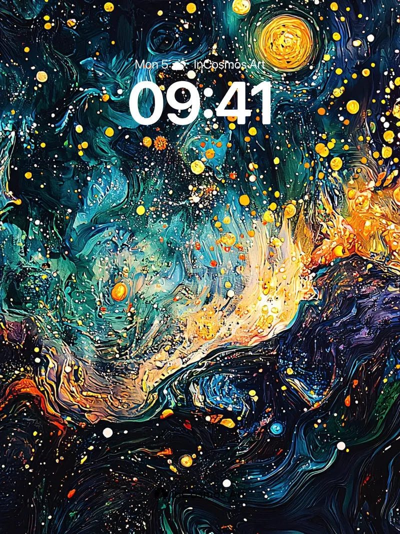 Cosmic Whirlpool Wallpaper with Starlit Veins wallpaper for iPhone, iPad & Mac