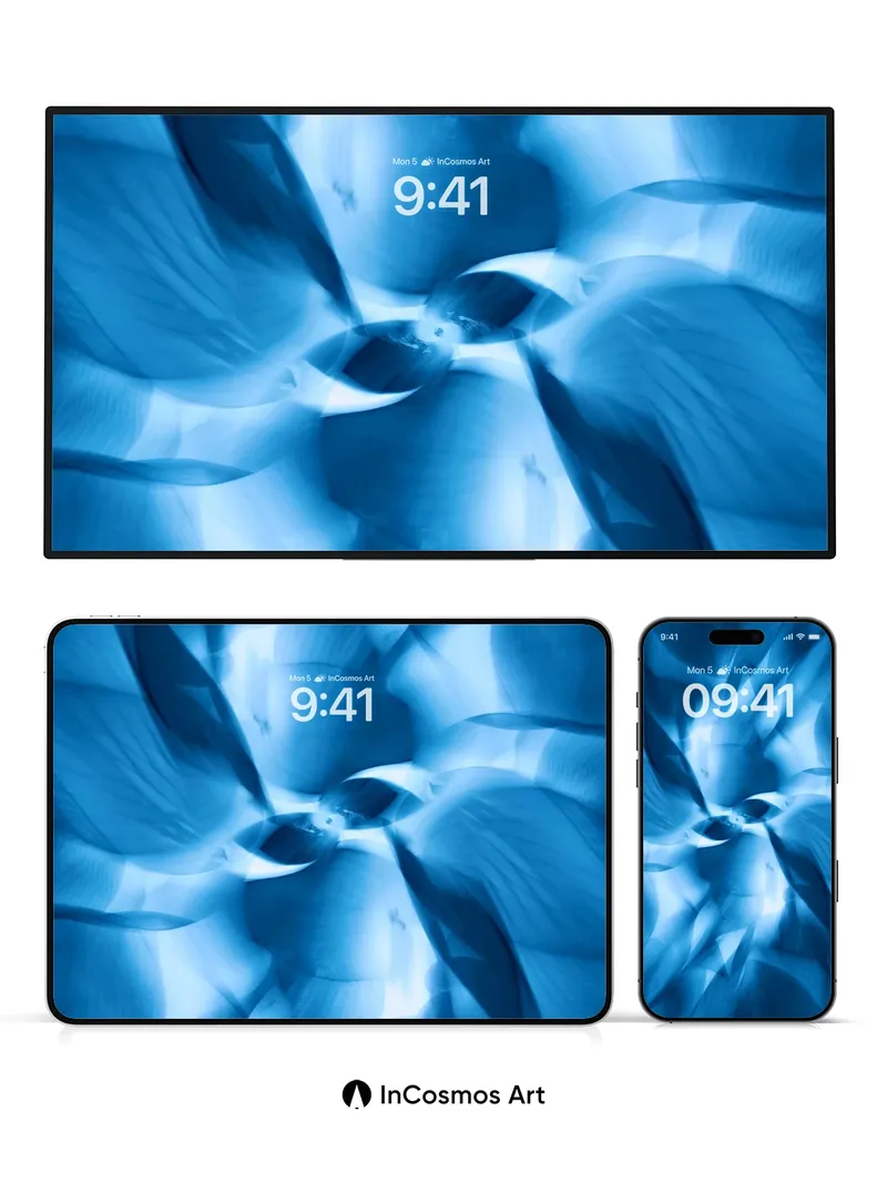 Cobalt Veil Wallpaper with Ethereal Light