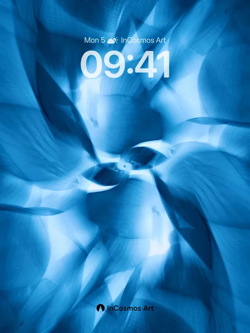 Cobalt Veil Wallpaper with Ethereal Light