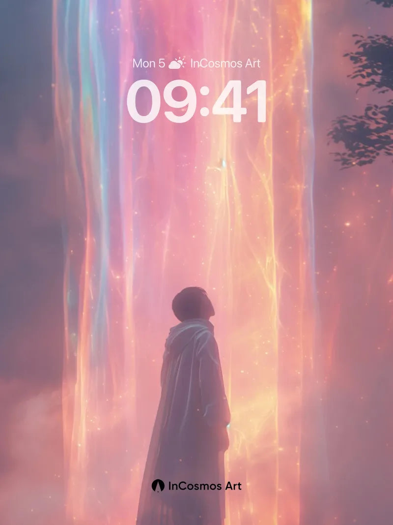 Silent Aurora Wallpaper with Cosmic Veil