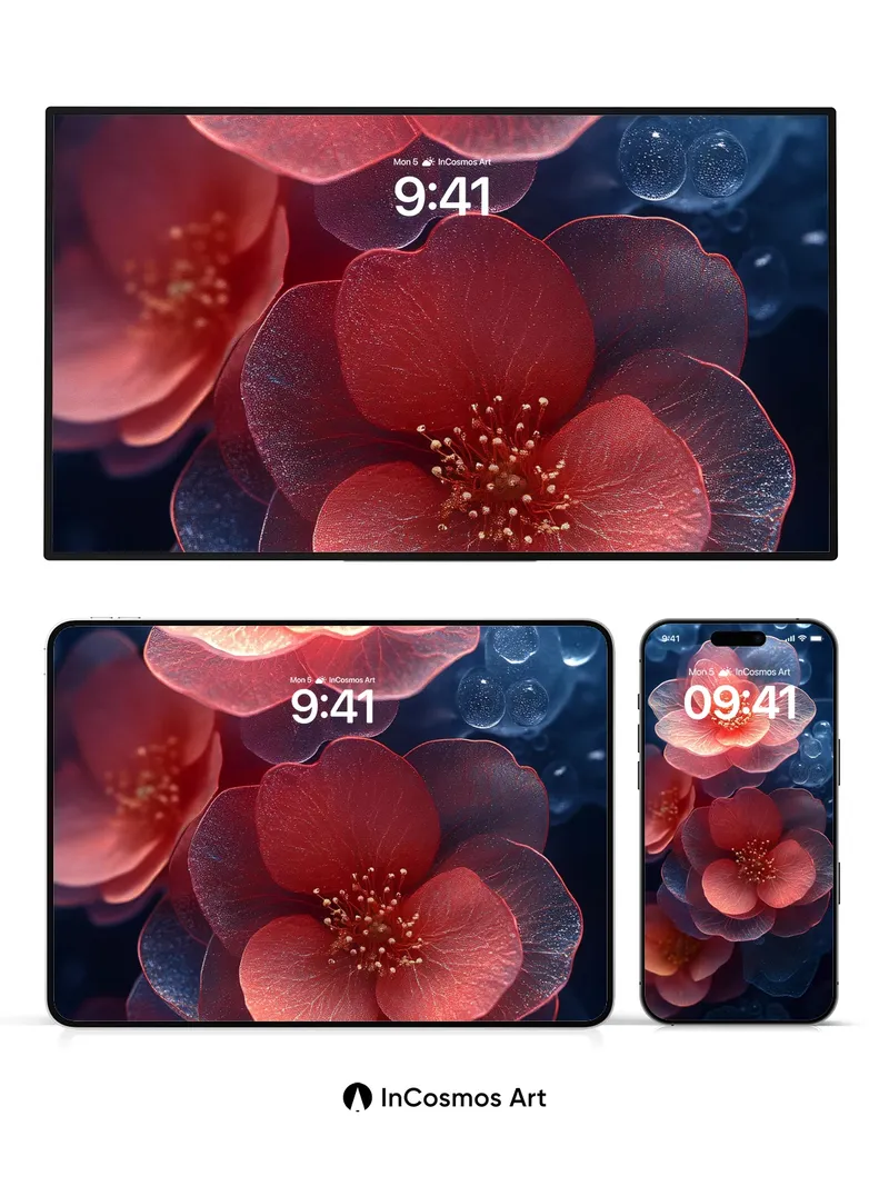 Luminous Petal Wallpaper with Ethereal Glow