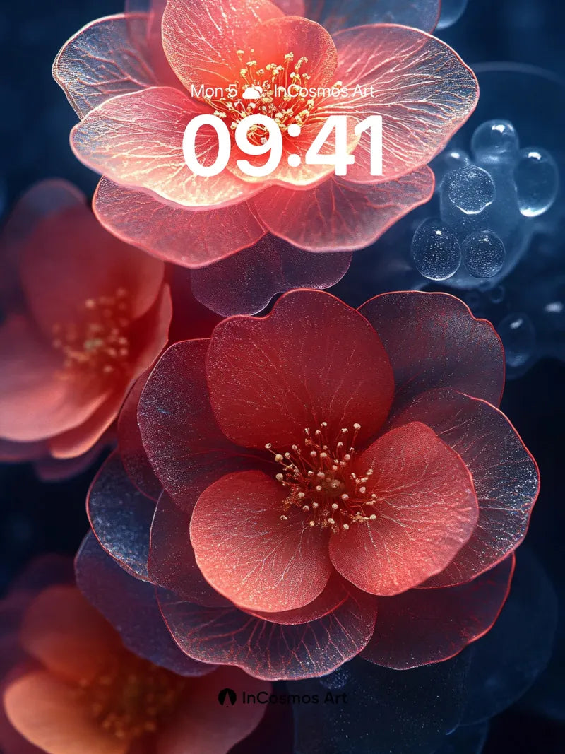 Luminous Petal Wallpaper with Ethereal Glow wallpaper for iPhone, iPad & Mac