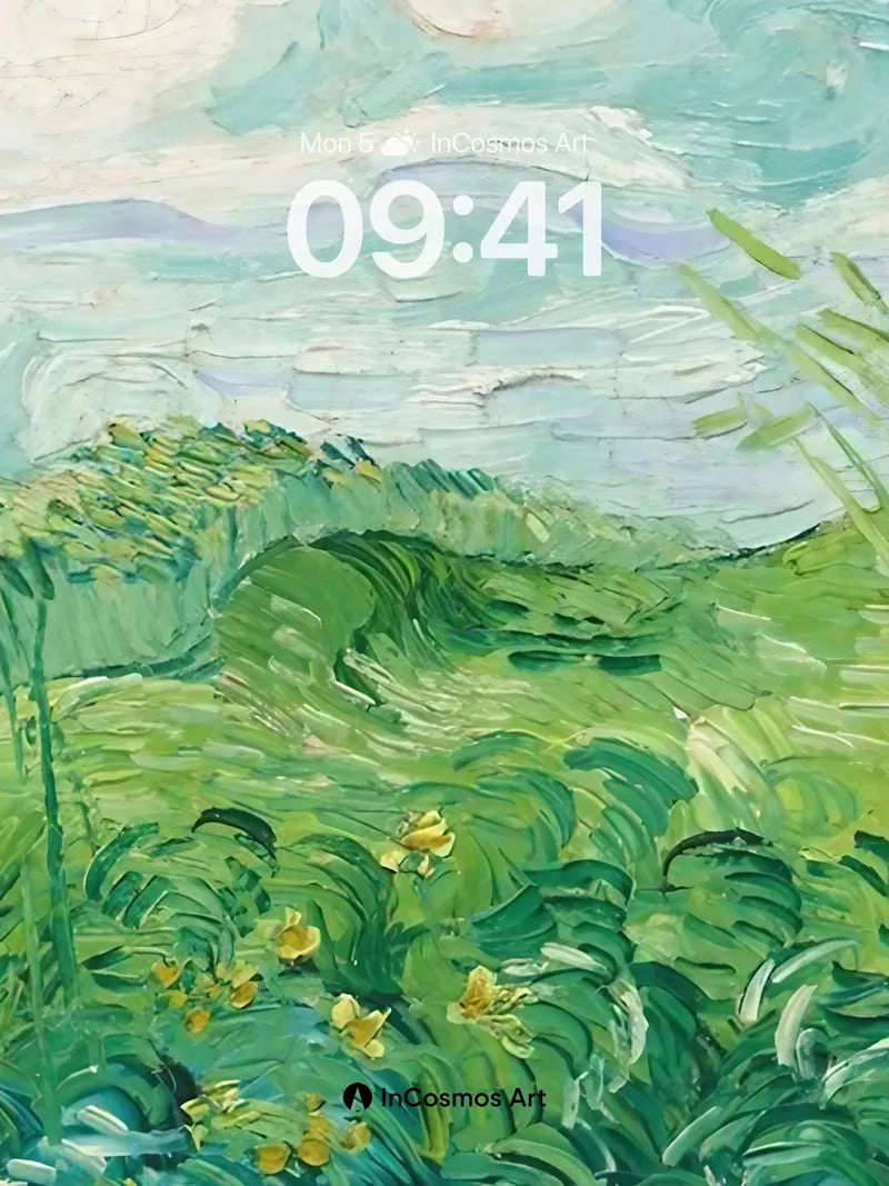 Whirlwind Meadow Wallpaper with Van Gogh's Touch