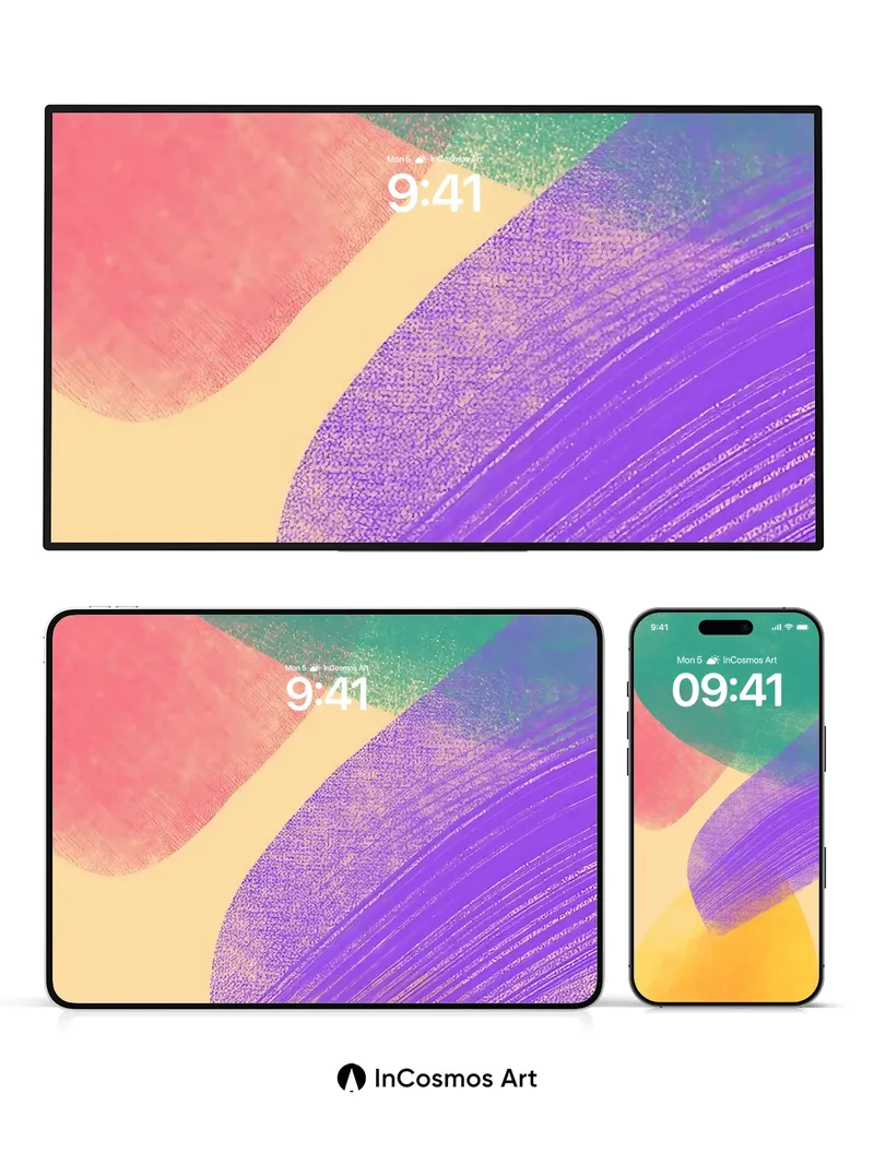 Luminous Stroke Wallpaper with Textured Hues